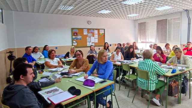 Una clase de inglés en la Escuela Oficial de Idiomas de Torrevieja.