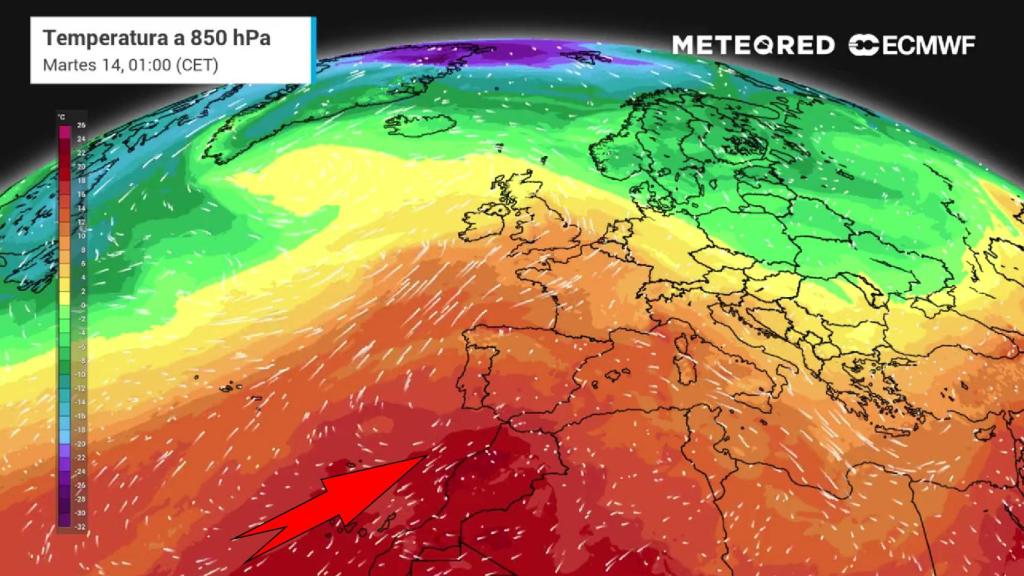 El aumento de temperaturas coincidente con el 'veranillo de San Martín'. Meteored.