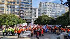 Concentración ante el TSXG en A Coruña por el cierre de la mina de Penouta.