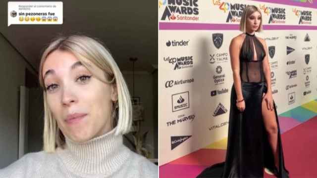 La ‘influencer’ viguesa Rebeca Stones y su vestido para Los 40 Music Awards.