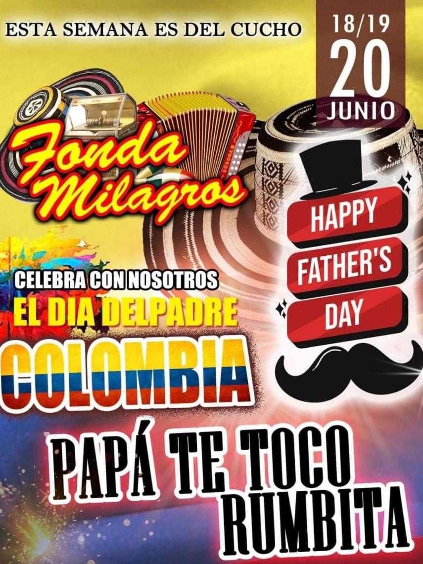 Un cartel de una fiesta de Fonda Milagros difundido por redes sociales el 17 de junio de 2021.