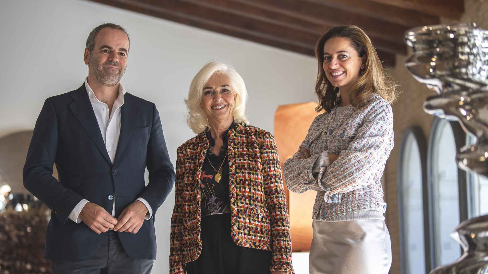 Javier Molins (director artístico), Hortensia Herrero y Amparo Roig (ERRE Arquitectura). Foto:  Centro de Arte Hortensia Herrero / Alfonso Benetó