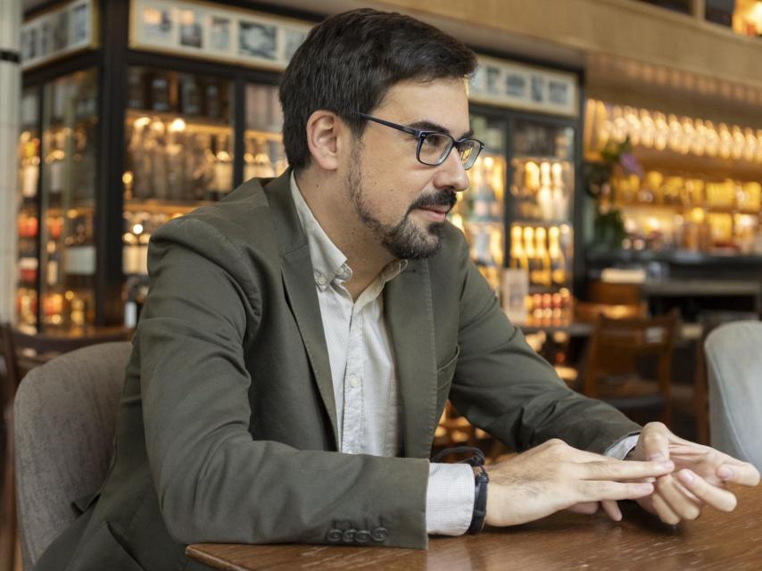 Guillermo del Valle, durante la entrevista, en el Hotel Suecia de Madrid.