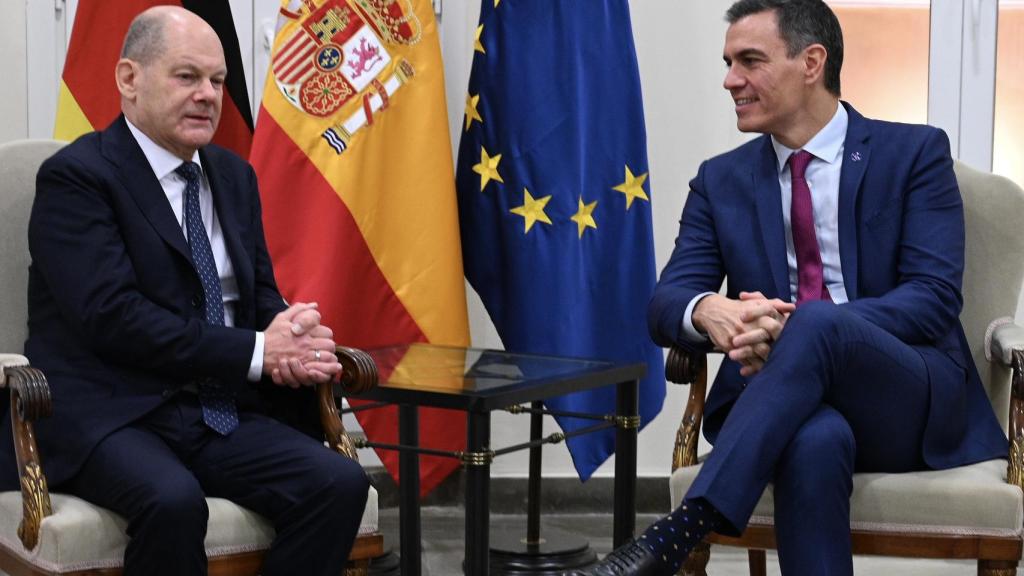 Pedro Sánchez y Olaf Scholz, en Málaga.