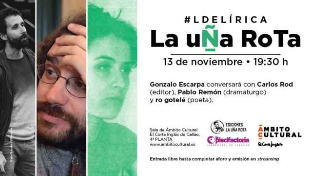 #LdeLírica con la editorial La Uña Rota, Pablo Remón y ro gotelé