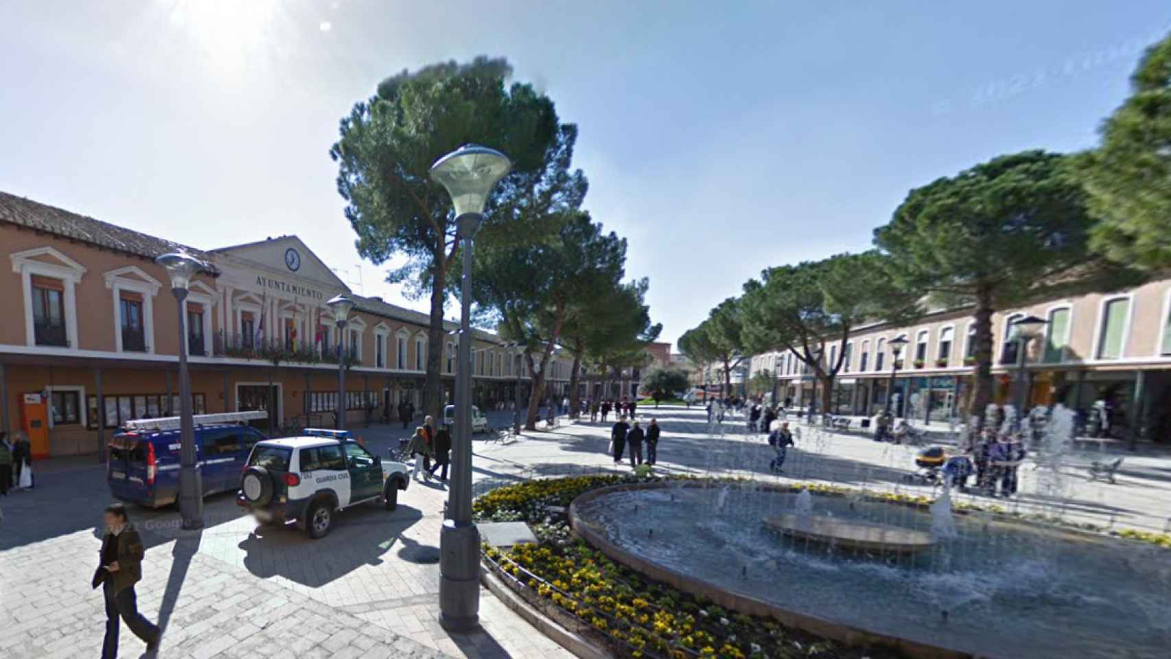Plaza de España de Daimiel (Ciudad Real). Foto: Google Maps.