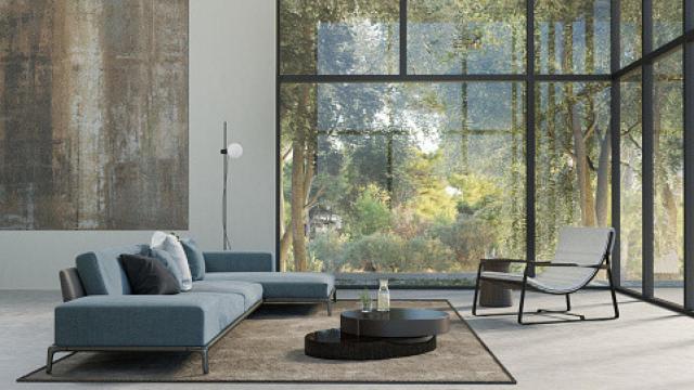 Un salón minimalista donde menos es más.