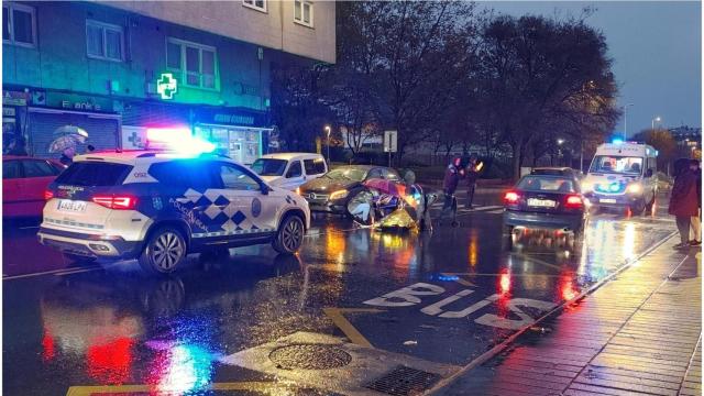 Accidente de este viernes en la avenida Gran Canaria