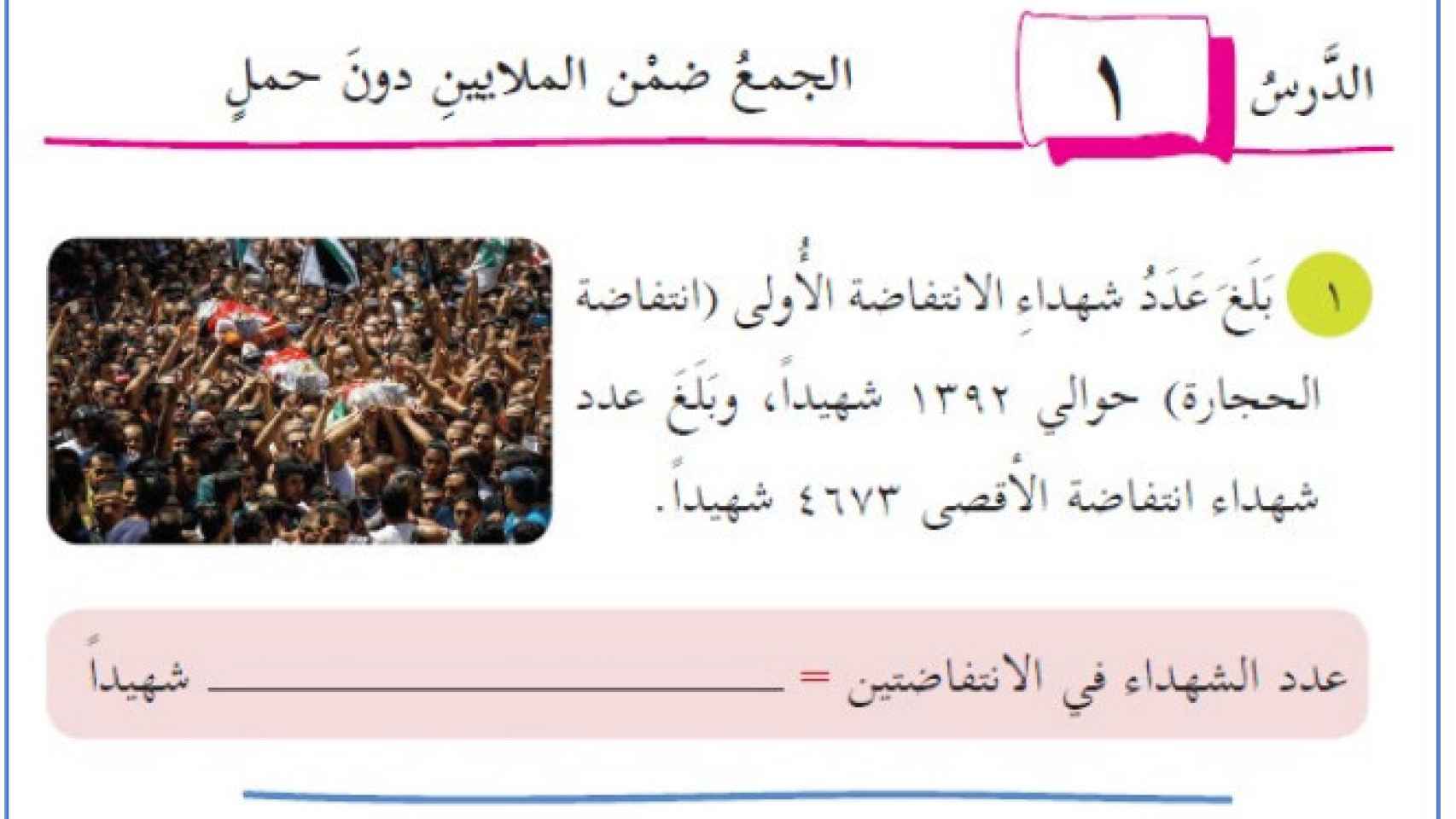 Ejercicio de cálculo donde se cuenta el número de ‘mártires’ por bombas suicidas.