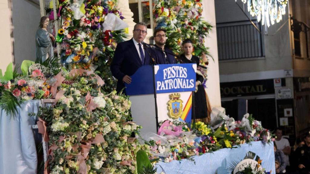 Toni Pérez, en su intervención en las fiestas patronales de Benidorm.