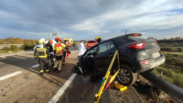 Imagen del accidente mortal en León