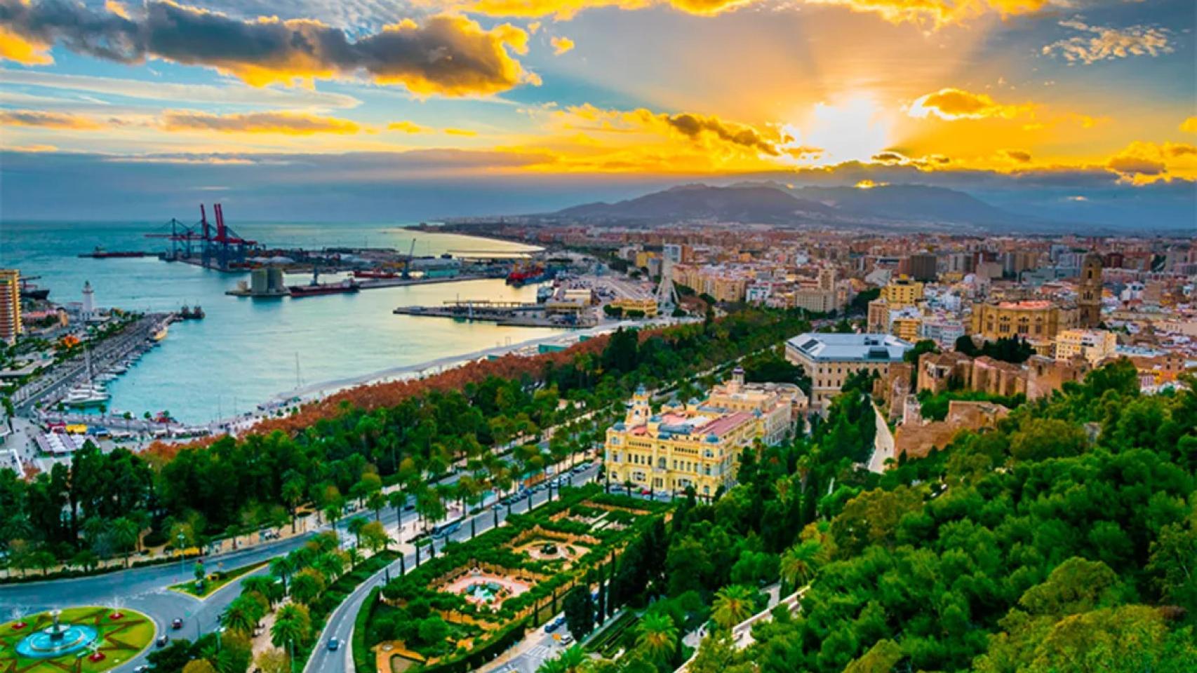 Una imagen panorámica de Málaga.