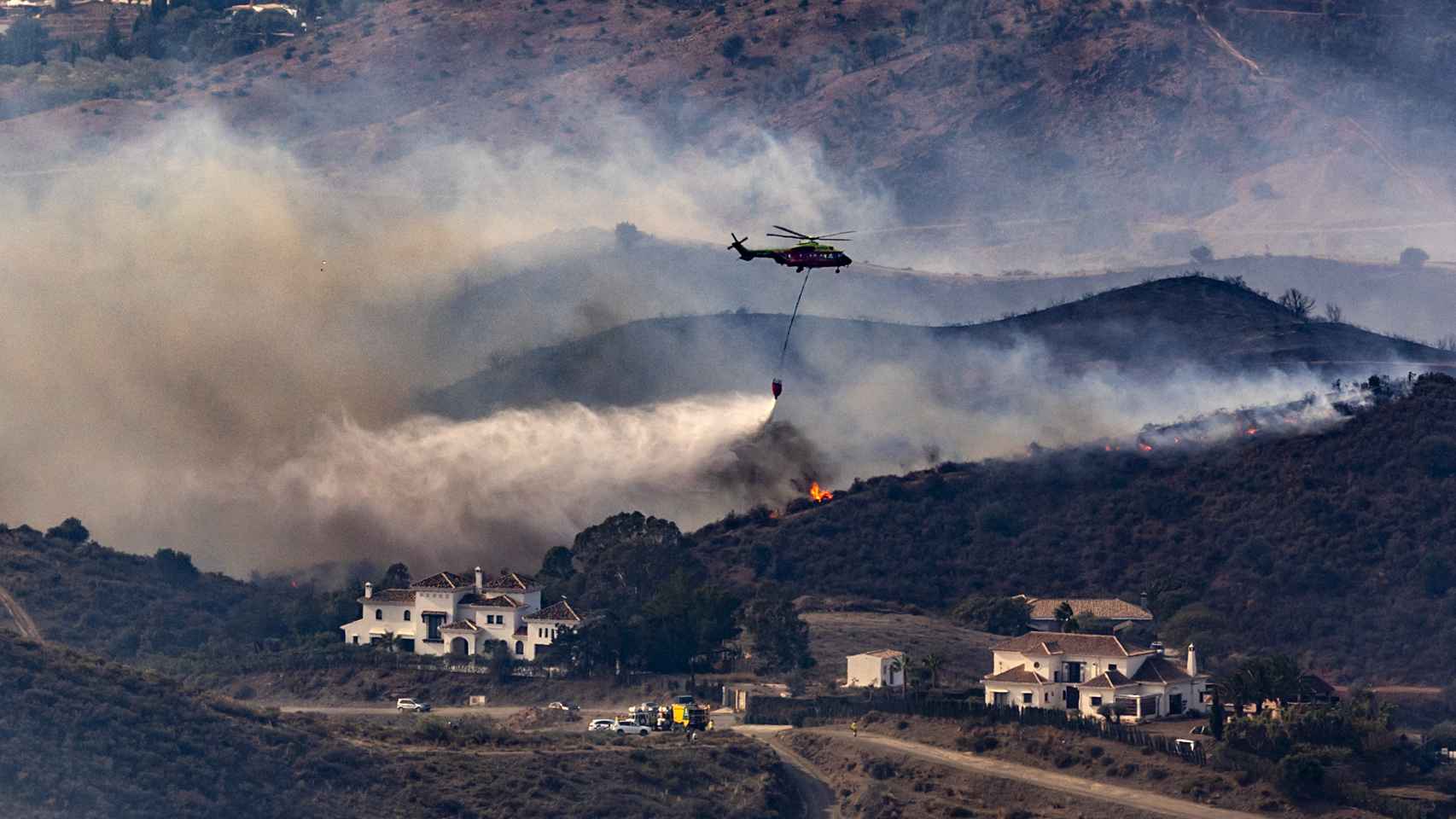 Una imagen del incendio forestal.