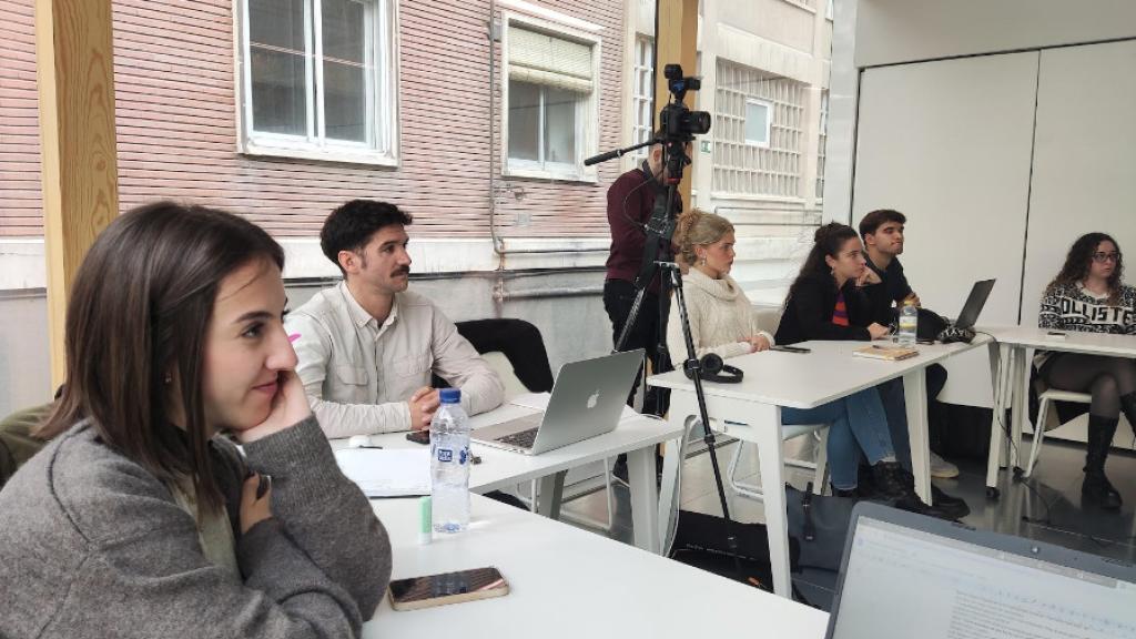 Alumnos del Máster de El Español, durante la Masterclass de David Jiménez.