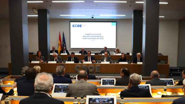 Imagen del Comité Extraordinario de CEOE celebrado este lunes.
