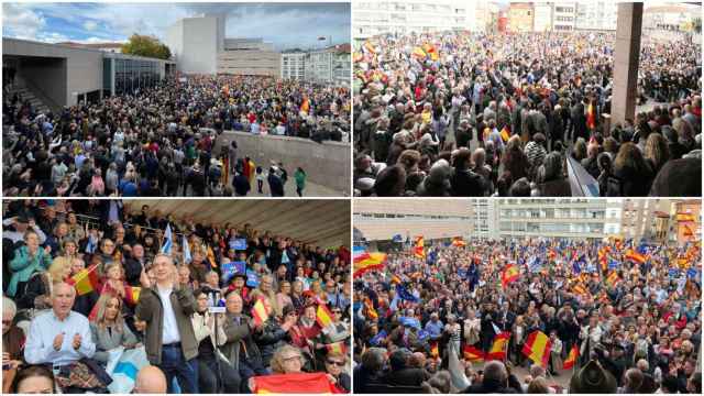 Imágenes de la concentración contra la amnistía en Ourense el pasado 12 de noviembre.