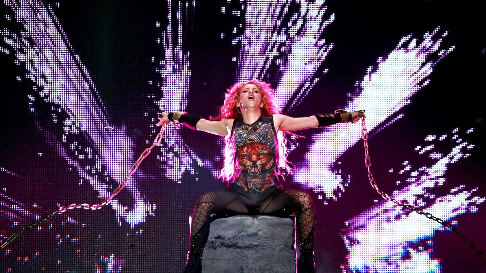 La cantante Shakira en una de sus actuaciones.