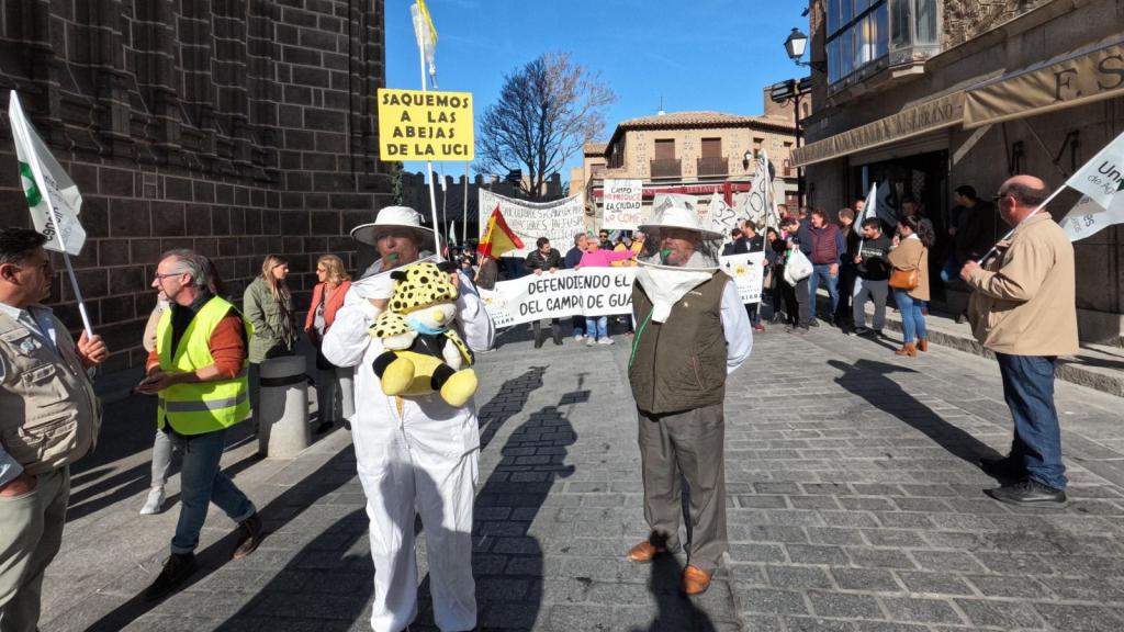 Protesta en Toledo. Foto: Plataforma de Agricultura Ecológica de CLM.