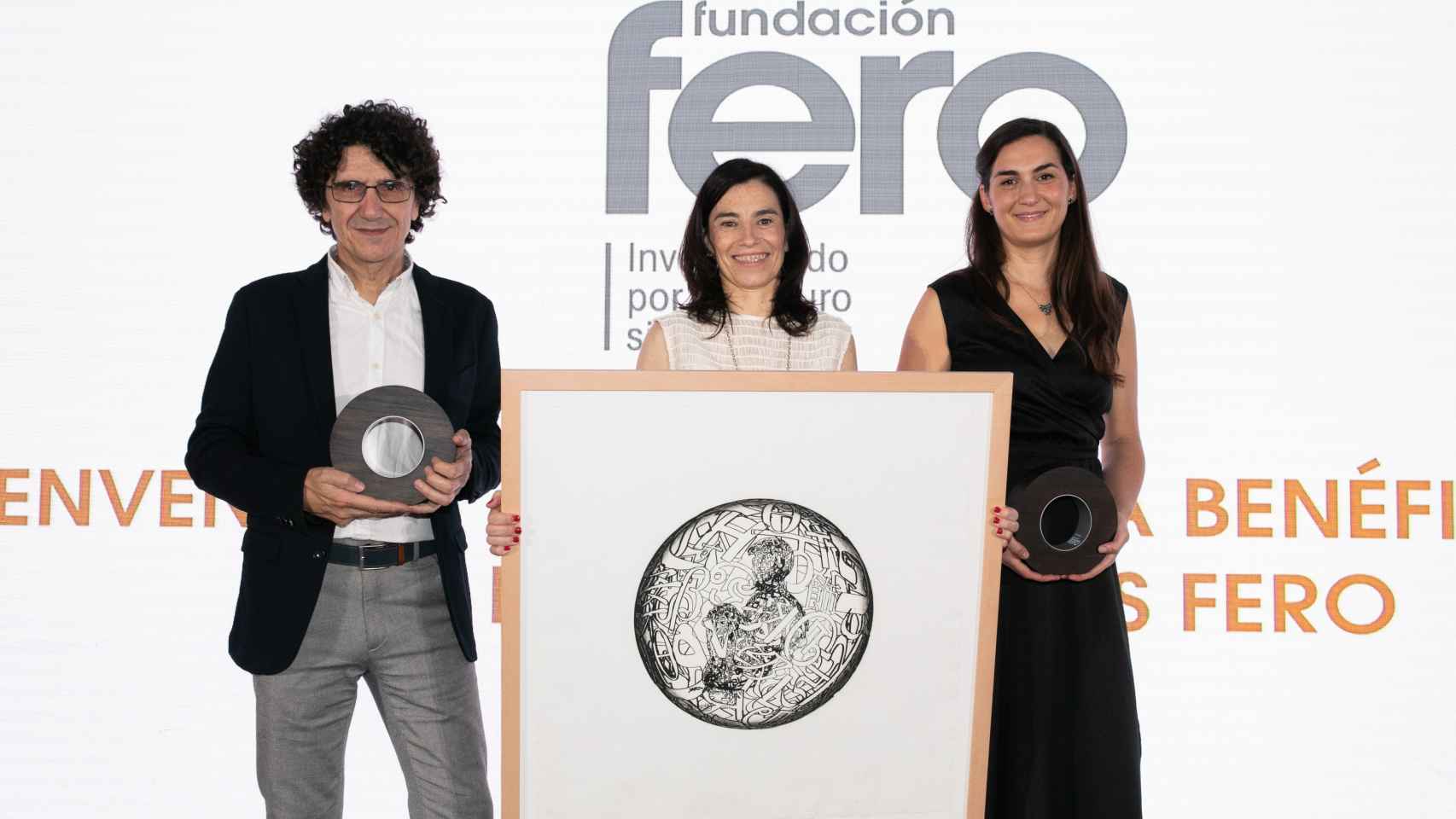 Los investigadores de la XXV edición de los Premios FERO (de izqda. a dcha. Dra. Marta Alonso, Dr. Marcos Malumbres y Dra. Alexandra Avgustinova).