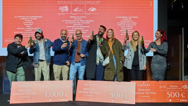 Premiados en la ‘Ruta para Saborear sin prisa’.