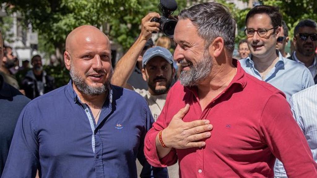 Rodrigo Alonso junto a Santiago Abascal el pasado 1 de mayo en Madrid