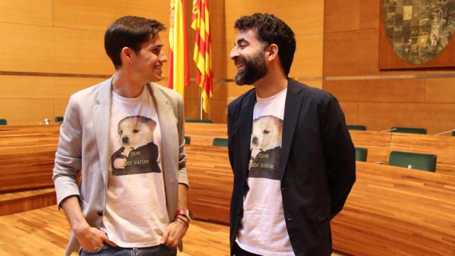 Los concejales socialistas de Valencia, Borja Sanjuán y Javier Ismael Mateo. EE
