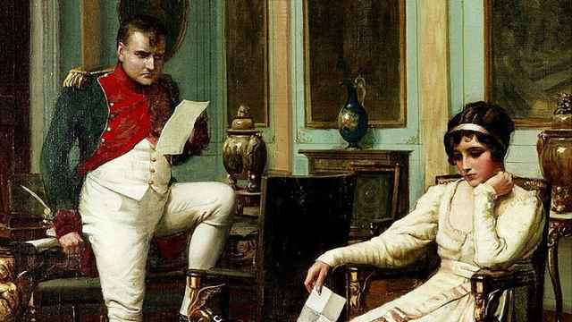 Napoleón y Josefina según un cuadro de  Harold H. Piffard.