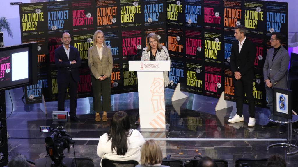 Camarero durante la presentación de la campaña este miércoles. EE