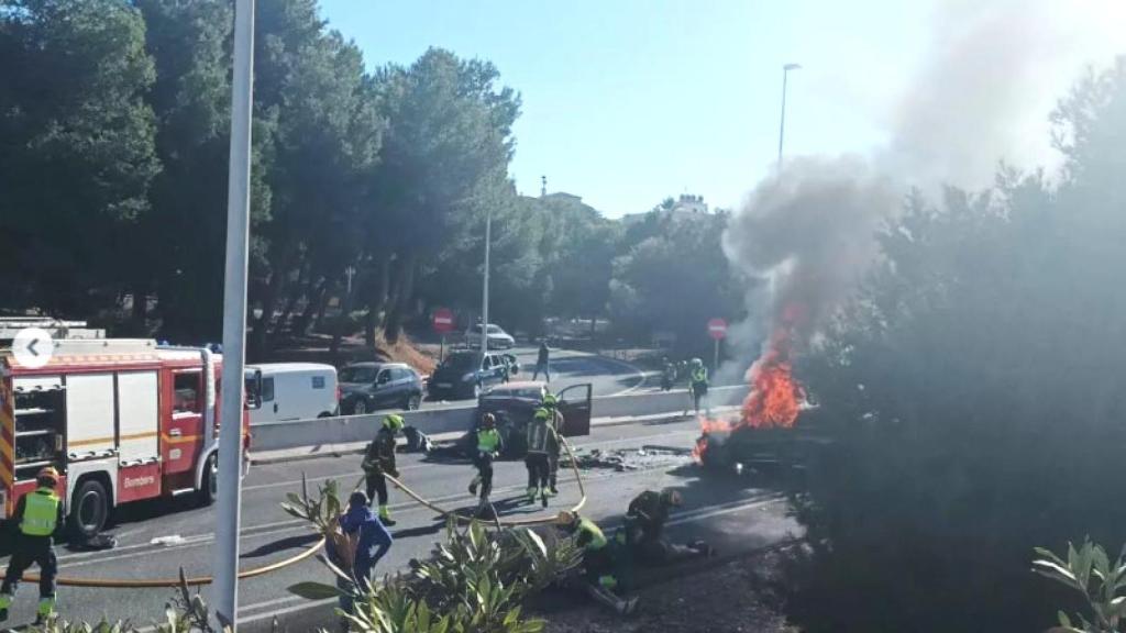 El accidente producido esta tarde en Torrevieja.