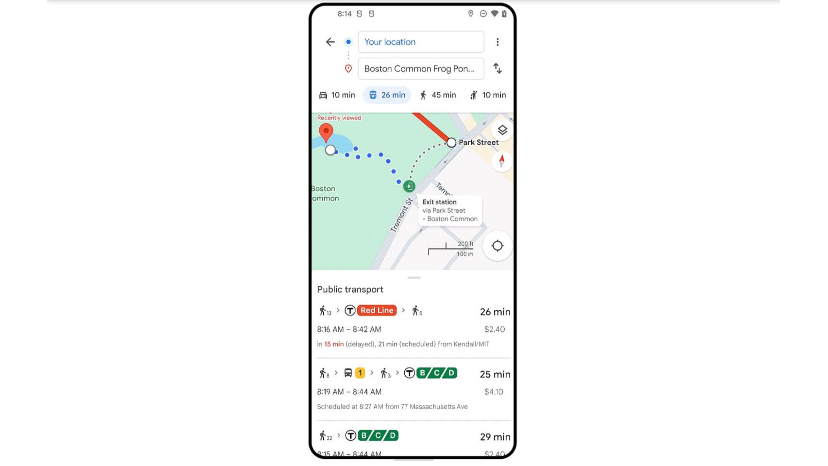 Google Maps ahora muestra las entradas y salidas de estaciones