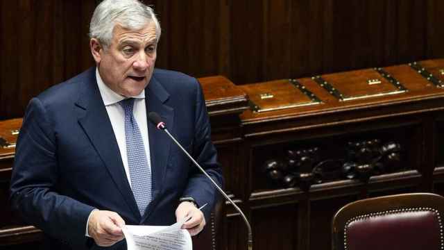 Antonio Tajani, ministro de Asuntos Exteriores de Italia, en la Cámara de Diputados.