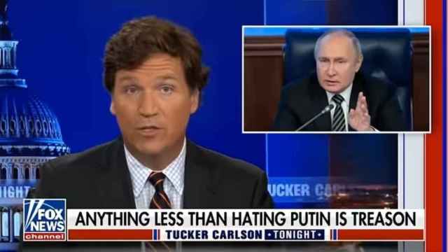 Tucker Carlson, en un espacio dedicado al elogio de Putin.
