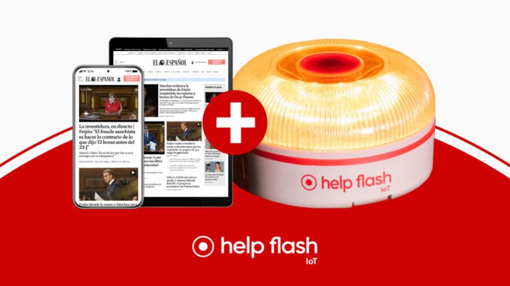 Suscríbete a El Español y di adiós a los triángulos de emergencia con la nueva luz Help Flash IoT