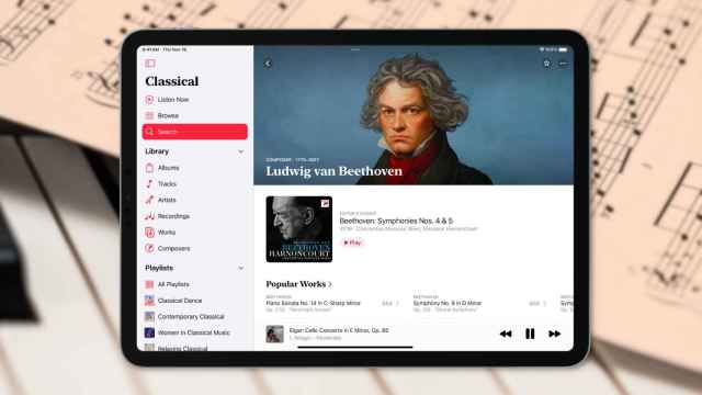 Apple Music Classical en iPad