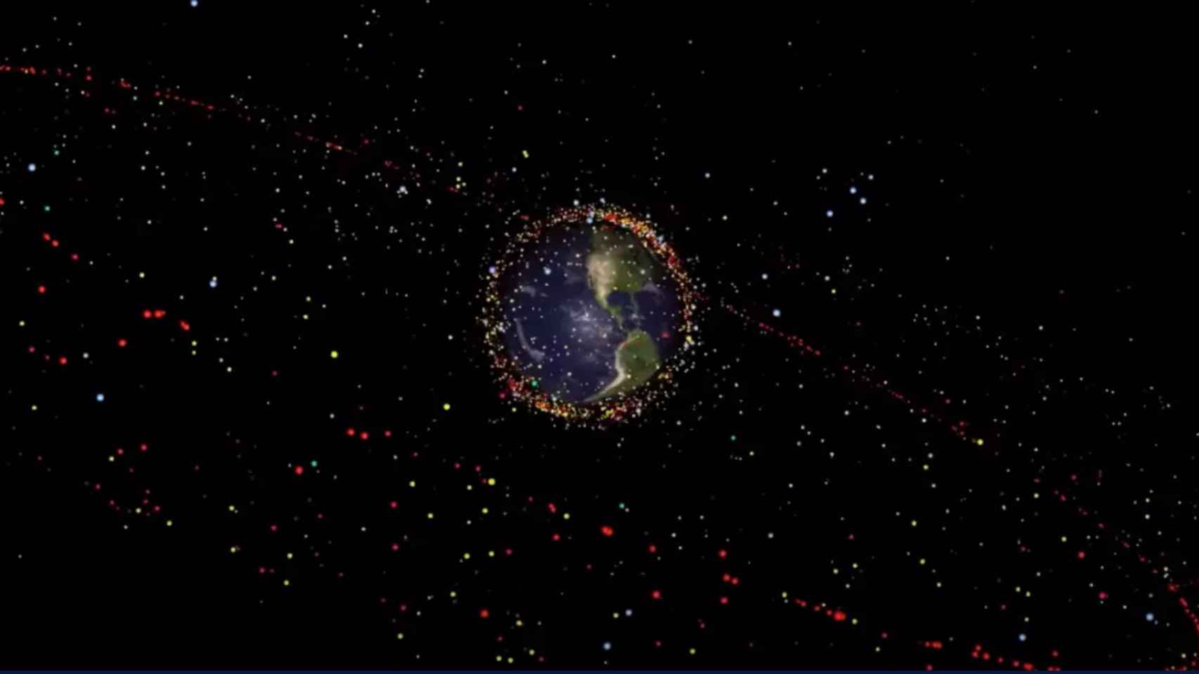 Desechos espaciales en la órbita terrestre