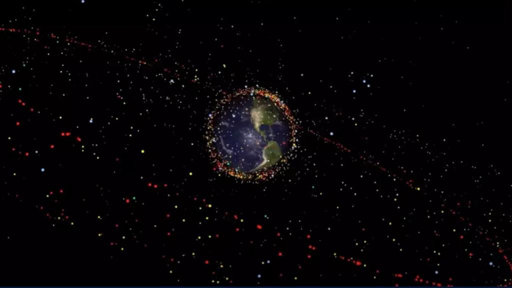 Desechos espaciales en la órbita terrestre