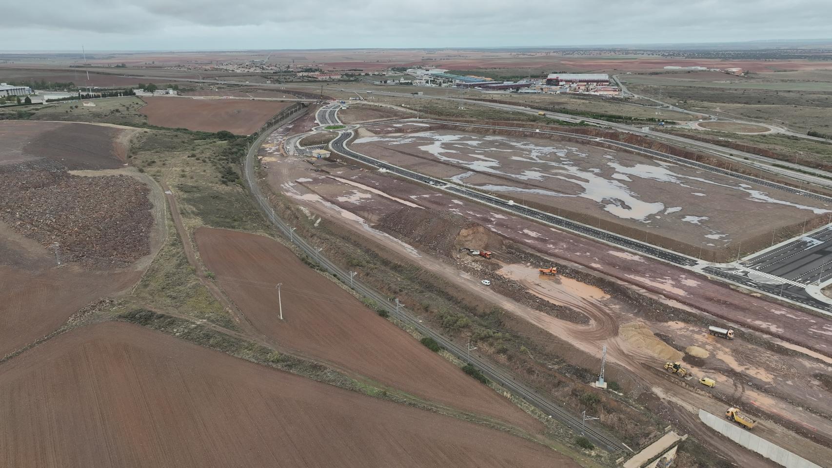 Imagen de las obras del Puerto Seco de Salamanca.