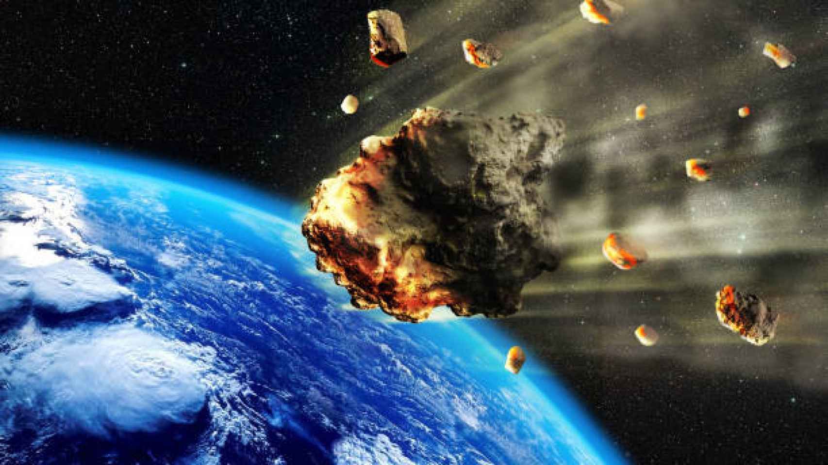 Recreación de un asteroide cerca de la Tierra