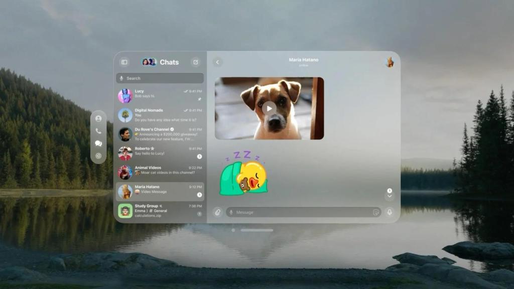 Telegram para VisionOS.