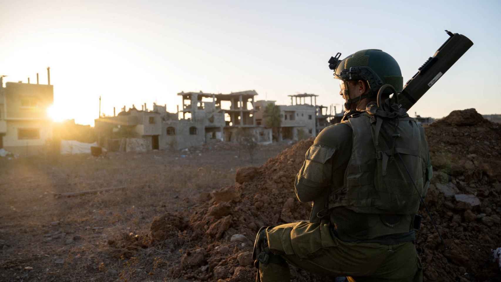 Soldado israelí en la Franja de Gaza