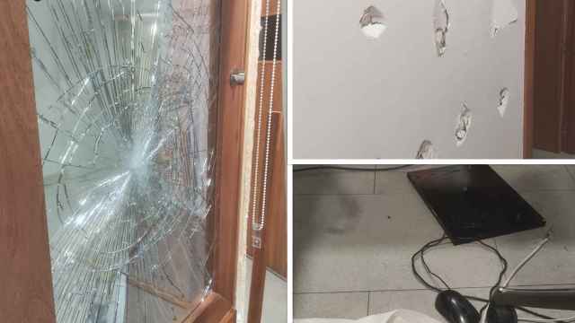 Destrozos que el joven causó presuntamente en el centro de asistencia de Salamanca