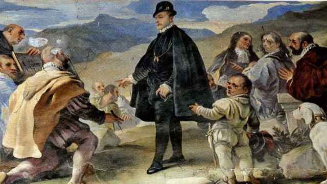 Imagen de Felipe II y Miguel de Antona.