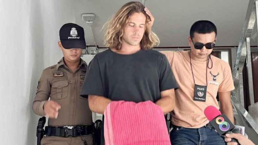 Daniel Sancho tras ser detenido en Tailandia.