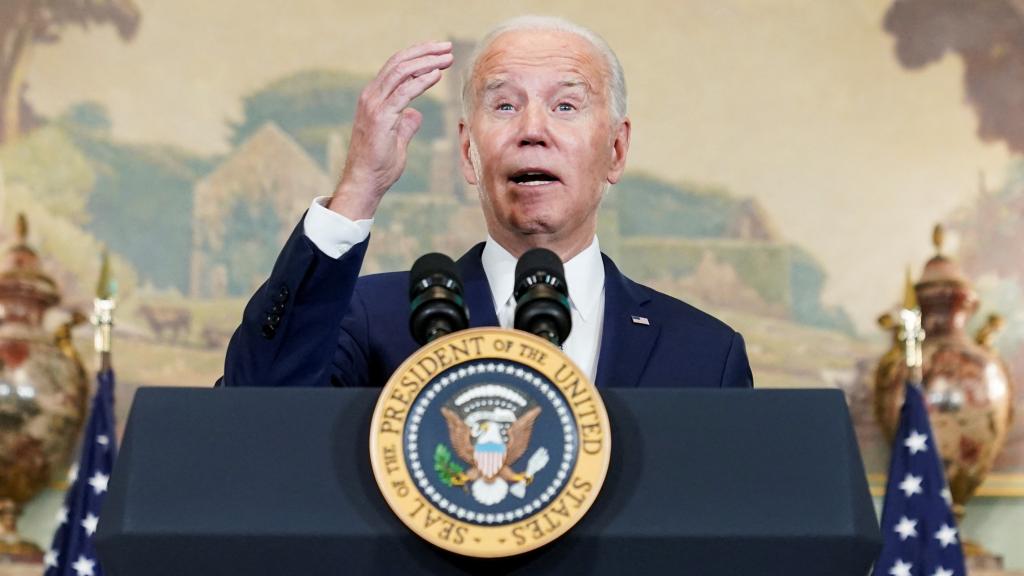 Joe Biden, este pasado miércoles, durante la rueda prensa en la que afirmó que Xi Jinping es un dictador.