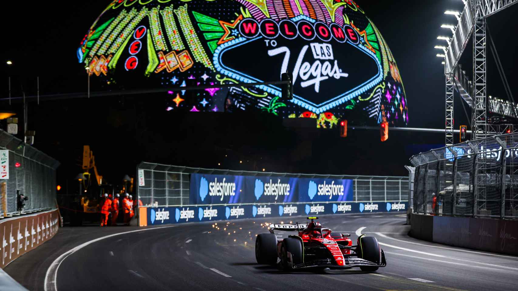 Carlos Sainz, en el Gran Premio de Las Vegas