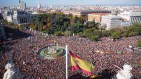 Concentración en Madrid contra la amnistía, este sábado.