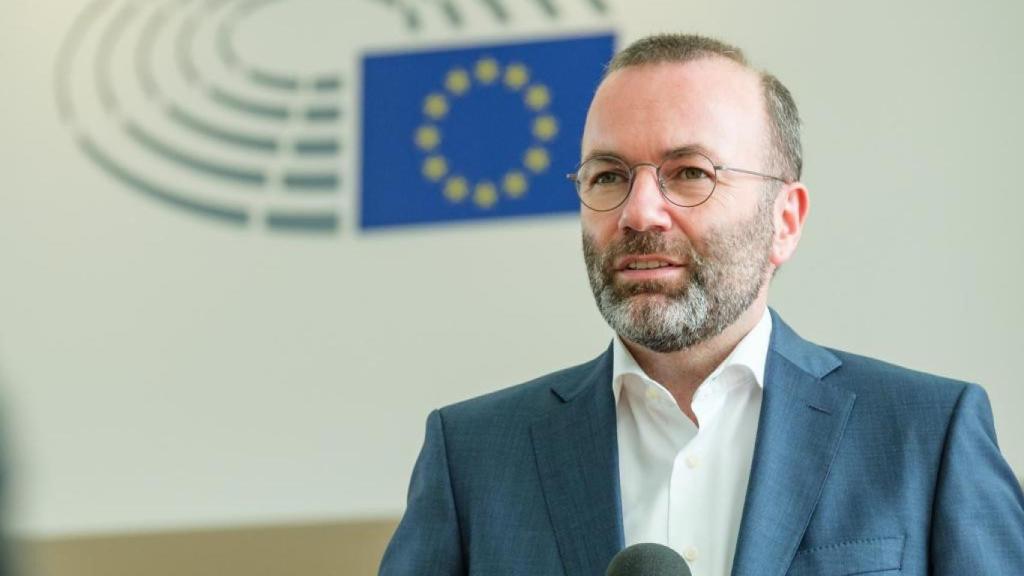 Manfred Weber, presidente del EPP, en el Parlamento Europeo.