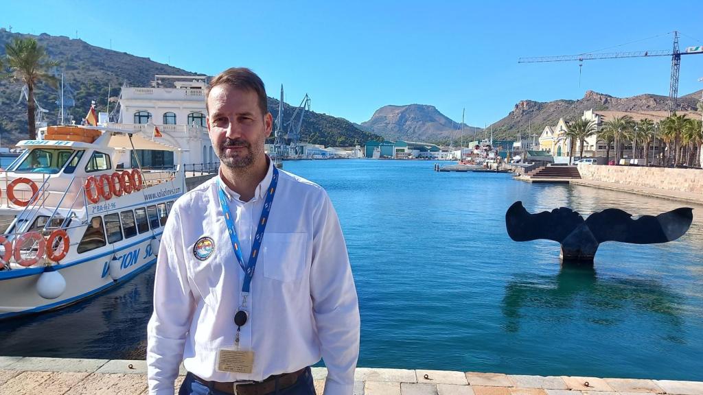 Ignacio Núñez en el puerto de Cartagena.