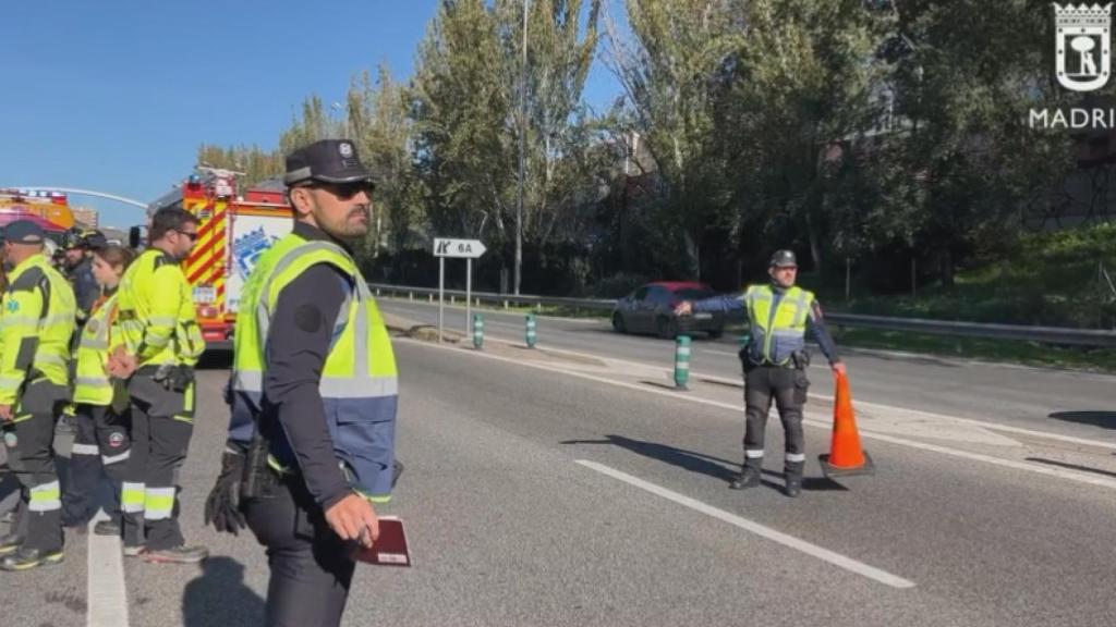 Una imagen de la accidente de la M-30.