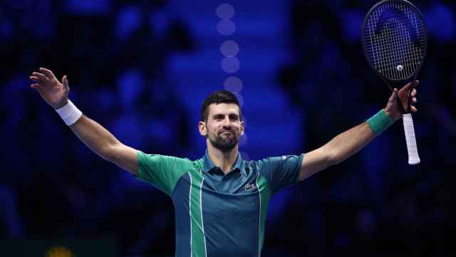 Novak Djokovic celebra su victoria en las ATP Finals.